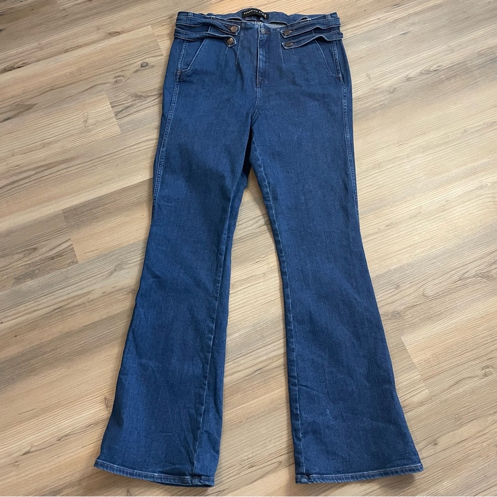 Veronica Beard Beverly Skinny Flared Extended Jeans Size 18